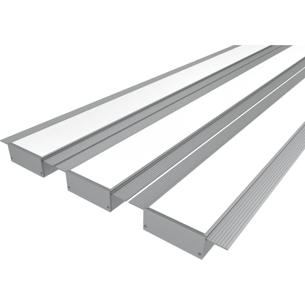 Изображение товара Комплект профилей LEDCRAFT LC-LPSH2080M44-3x3Silver для подсветки встраиваемый 3шт серебро