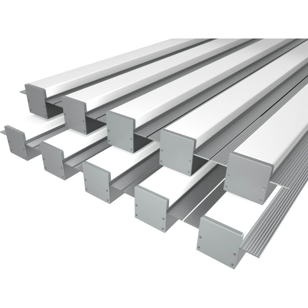 Изображение товара Комплект профилей LEDCRAFT LC-LPSH2564M36-3x10Silver для подсветки натяжных потолков и стен