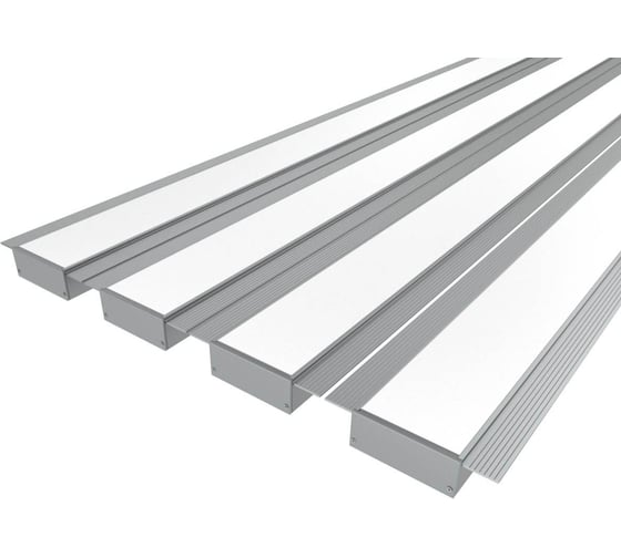 Изображение товара Комплект профиля LEDCRAFT LC-LPSH2080M44-3x4Silver 4 шт серебро (3м профиль+3м рассеиватель+2 заглушки+комплект шурупов) 1616340466