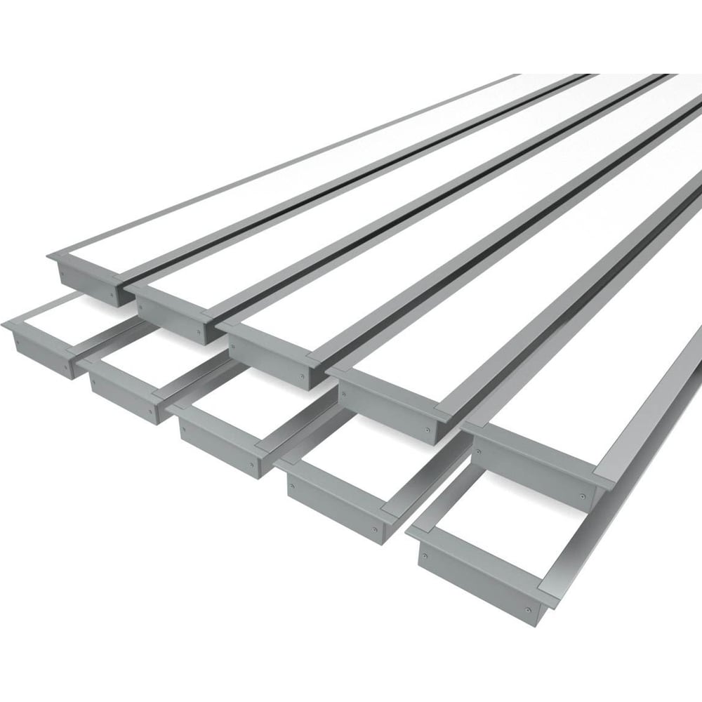 Изображение товара Комплект профилей Ledcraft LC-LPV2073M55-2x10Silver 2м с рассеивателем и заглушками