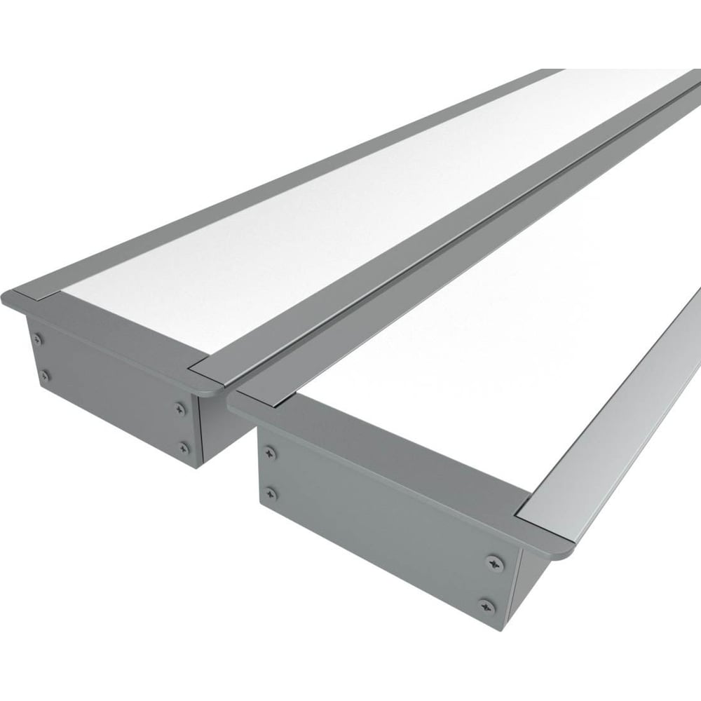 Изображение товара Комплект алюминиевых профилей для подсветки Ledcraft LC-LPV2063M44-2x2Silver 2м IP20