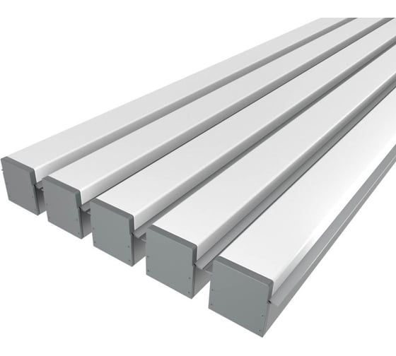 Изображение товара Комплект профилей Ledcraft LC-LPV2544M36-3x5Silver из 5 шт серебро (3м профиль+3м рассеиватель+2 заглушки+шурупов) 1616340560