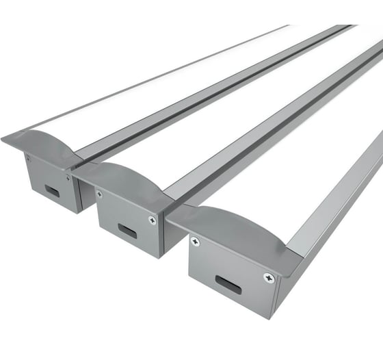 Изображение товара Комплект профилей Ledcraft LC-LPV2537M28-3x3Silver из 3 шт серебро (3м профиль+3м рассеиватель+2 заглушки+шурупов) 1616340223