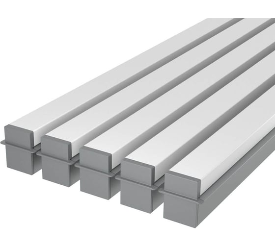 Изображение товара Комплект профилей Ledcraft LC-LPV2537M1728-3x5Silver из 5 шт серебро (3м профиль+3м рассеиватель+2 заглушки+шурупов) 1616340540