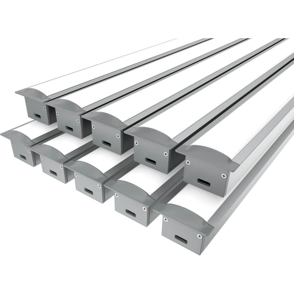 Изображение товара Комплект профилей Ledcraft LC-LPV2537M28-3x10Silver 3м алюминий и поликарбонат