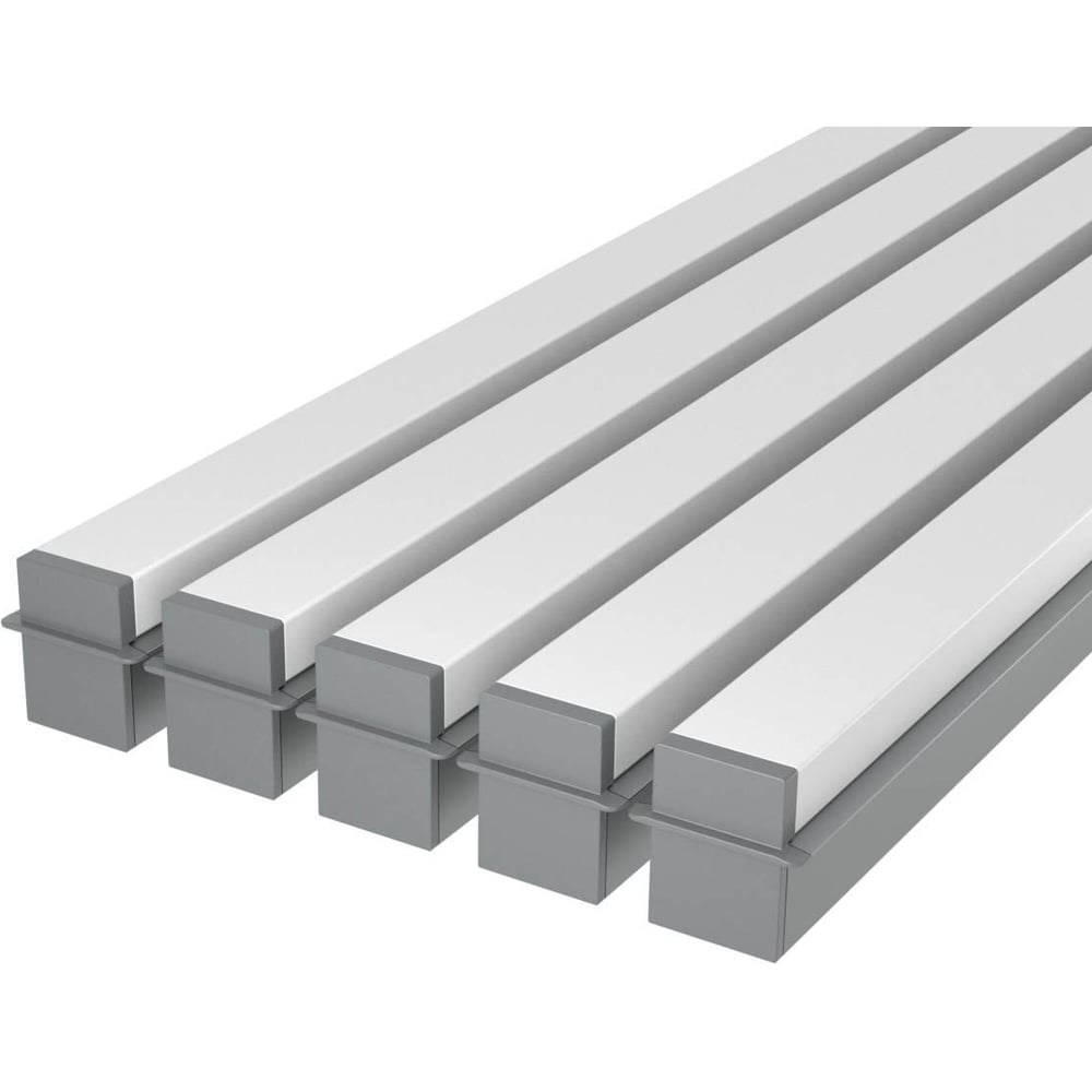 Изображение товара Комплект профилей Ledcraft LC-LPV2537M1728-2x5Silver 2м для подсветки натяжных потолков ниш и пола