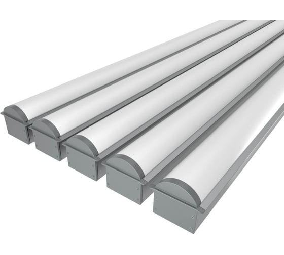 Изображение товара Комплект профилей Ledcraft LC-LPV2544M36R-2x5Silver из 5 шт серебро (2м профиль+2м рассеиватель+2 заглушки+шурупов) 1616240562