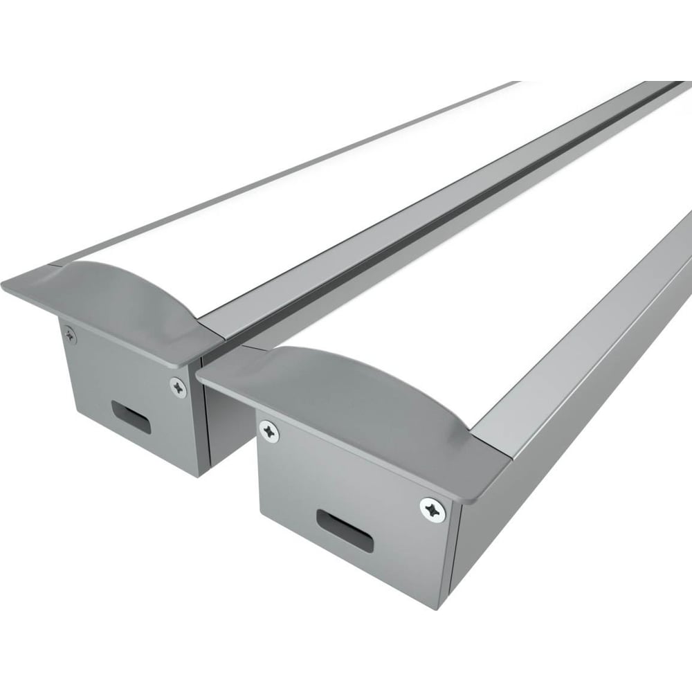 Изображение товара Комплект профилей Ledcraft LC-LPV2537M28-2x2Silver для LED подсветки 2м алюминий поликарбонат