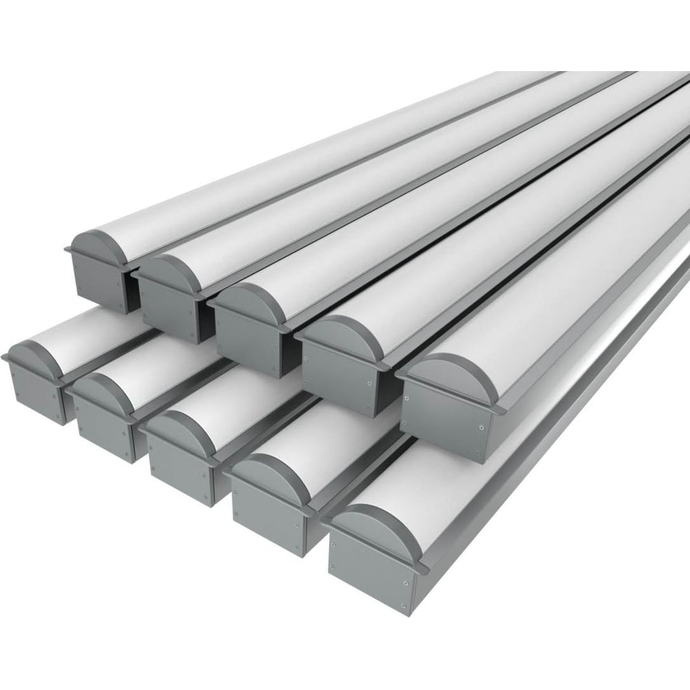 Изображение товара Комплект профилей Ledcraft LC-LPV2544M36R-3x10Silver для подсветки 3м алюминий и поликарбонат