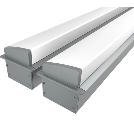 Изображение товара Комплект профилей Ledcraft LC-LPV2544M36T-3x2Silver из 2 шт серебро (3м профиль+3м рассеиватель+2 заглушки+шурупов) 1616340087