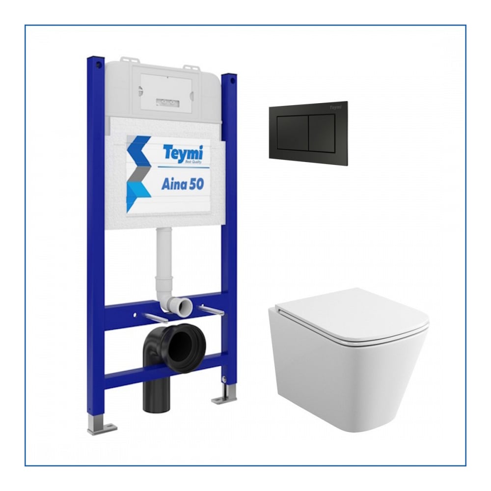 Изображение товара Инсталляция с унитазом 5 в 1 Teymi Helmi безободковый с микролифтом