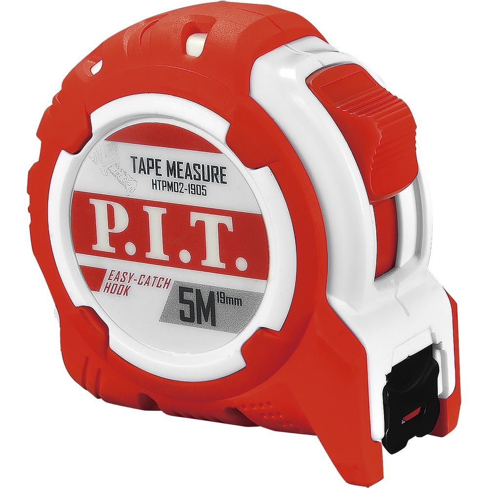 Изображение товара Рулетка с фиксатором P.I.T. 5м x 19мм ABS+TPR желтая