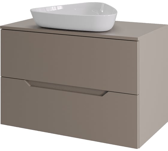 Изображение товара Тумба с раковиной подвесная 70 см ORANGE латте/белый Line Li-70TuLMDF+B07-500W