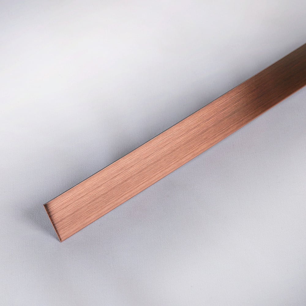 Изображение товара Декоративная стальная полоса Forming P1 0,8 мм 1500 мм AISI 304 Copper Red Hairline