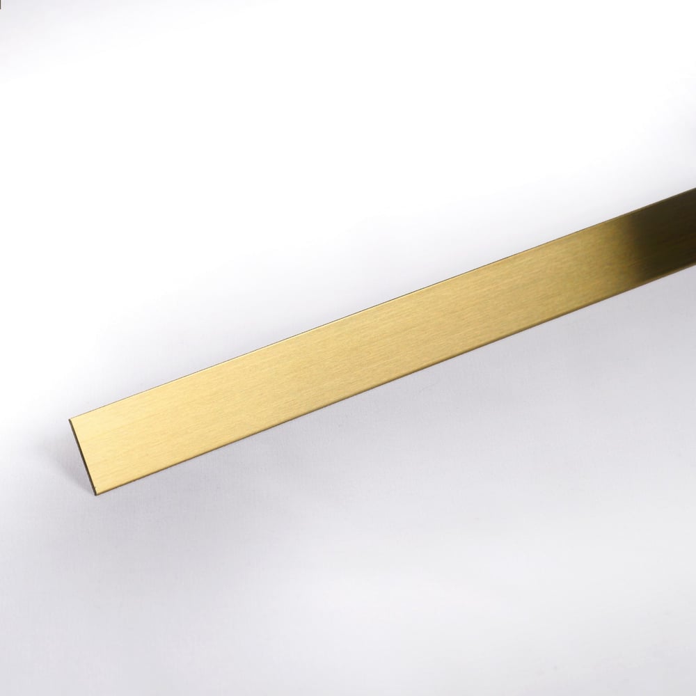 Изображение товара Декоративная полоса из нержавеющей стали AISI 430 Gold Hairline 1500мм