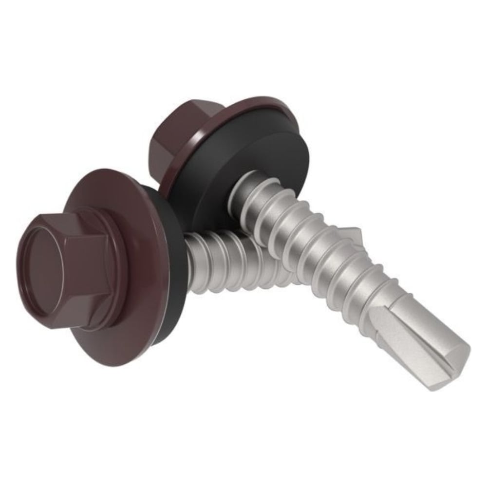 Изображение товара Винт-саморез сверлоконечный FACHMANN 500 шт. RAL3011 5,5x19 мм