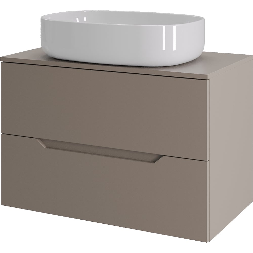 Изображение товара Подвесная тумба с раковиной Orange Line Li-70TuLMDF+B08-600W 70 см латте/белый Изображение товара Подвесная тумба с раковиной Orange Line Li-70TuLMDF+B08-600W 70 см латте/белый