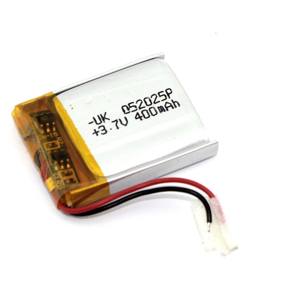 Изображение товара Аккумулятор Amperin Li-Pol 3.7V 400mAh 2pin 25x20x5мм