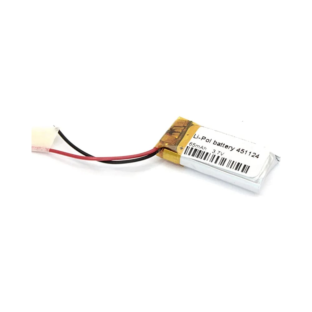 Изображение товара Аккумулятор Amperin Li-Pol 3.7V 65mAh 2pin 24x11x4.5мм