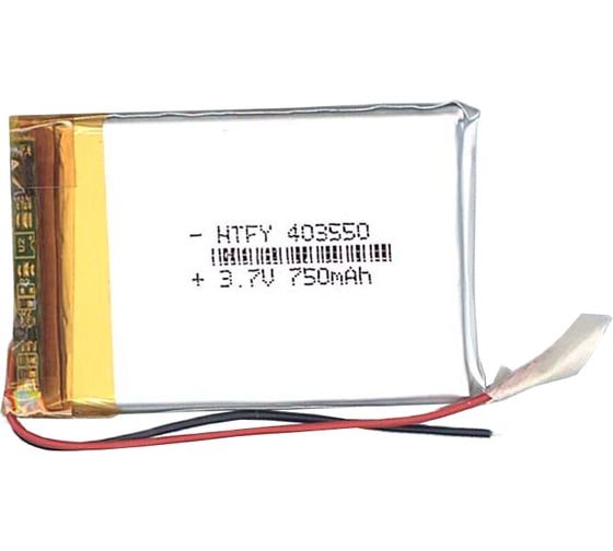 Изображение товара Аккумулятор Amperin Li-Pol батарея 4*35*50мм 2pin 3.7V/750mAh 17399