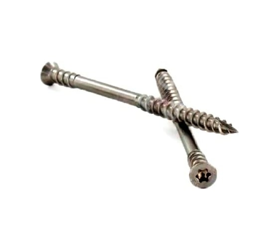 Изображение товара Саморезы для террас КРЕП-КОМП из нерж. стали А2 с двойной резьбой 5.3х70 мм 100 шт. 5370AST