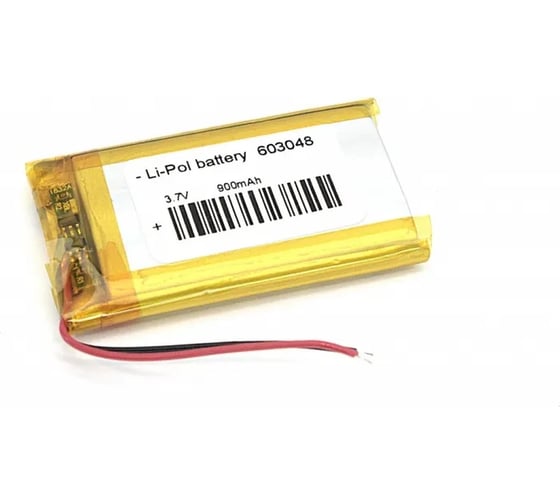 Изображение товара Аккумулятор Amperin Li-Pol батарея 6*30*48мм 2pin 3.7V/900mAh 79649