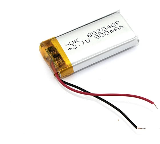 Изображение товара Аккумулятор Amperin Li-Pol батарея 8*20*40мм 2pin 3.7V/900mAh 86289
