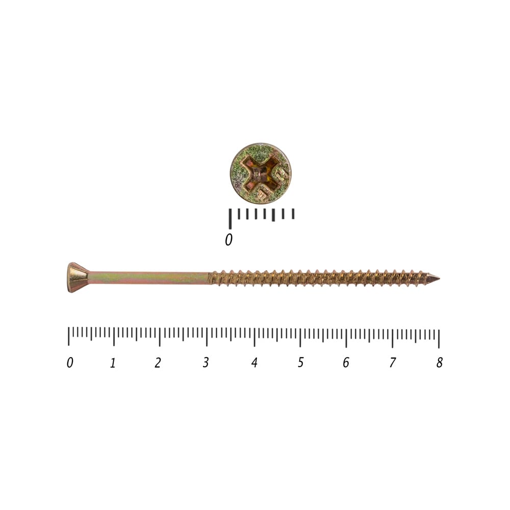 Изображение товара Саморезы для деревянных полов КРЕП-КОМП 4.0х80 мм 100 шт Алмазный наконечник