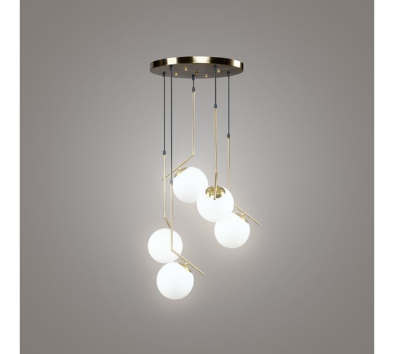 Изображение товара Подвесной светильник RITTER CURLY 5хE27, золото 52645 2