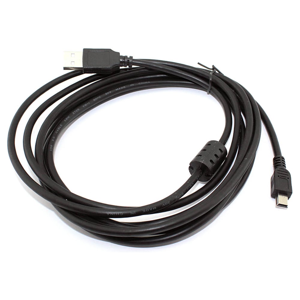 Изображение товара Amperin 97435 USB-C/ Mini USB кабель 3м (черный) USB 2.0