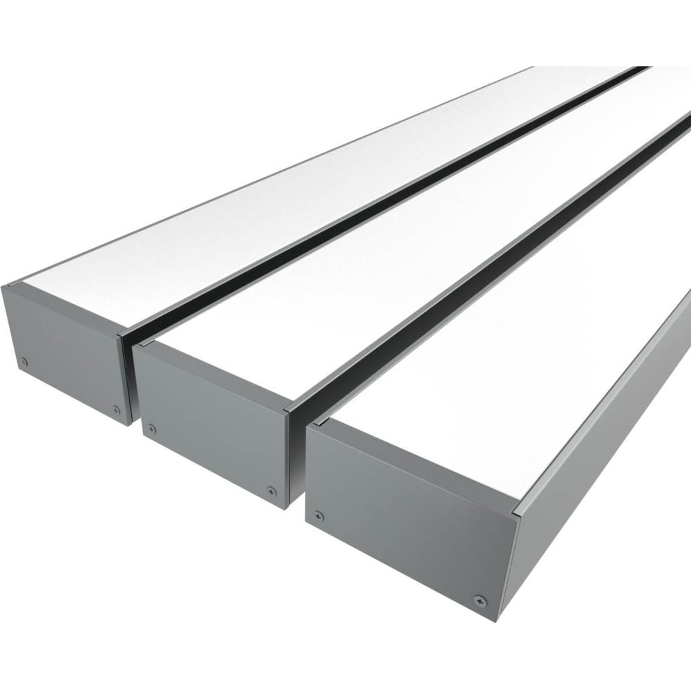 Изображение товара Комплект профилей LEDCRAFT для подсветки 3м серебро 3 шт IP 20 для пола стен