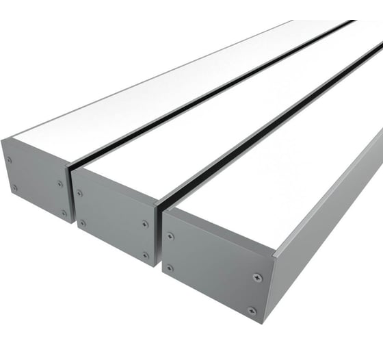 Изображение товара Комплект профиля LEDCRAFT LC-LP2030M30-2x3Silver 3 шт серебро (2м профиль+2м рассеиватель+2 заглушки+комплект шурупов) 1616240314