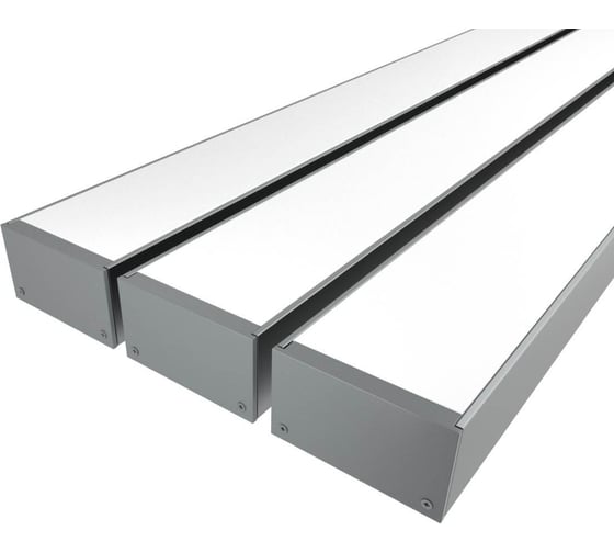 Изображение товара Комплект профиля LEDCRAFT LC-LP2035M34-2x3Silver 3 шт серебро (2м профиль+2м рассеиватель+2 заглушки+комплект шурупов) 1616240282