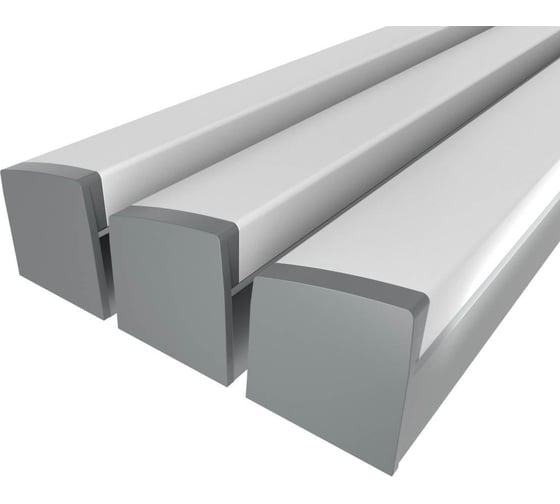 Изображение товара Комплект профиля LEDCRAFT LC-LP2534M36T-2x3Silver 3 шт серебро (2м профиль+2м рассеиватель+2 заглушки+комплект шурупов) 1616240242