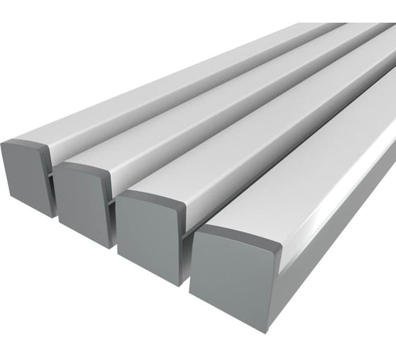 Изображение товара Комплект профиля LEDCRAFT LC-LP2534M36T-1x4Silver 4 шт серебро (1м профиль+1м рассеиватель+2 заглушки+комплект шурупов) 1616140400