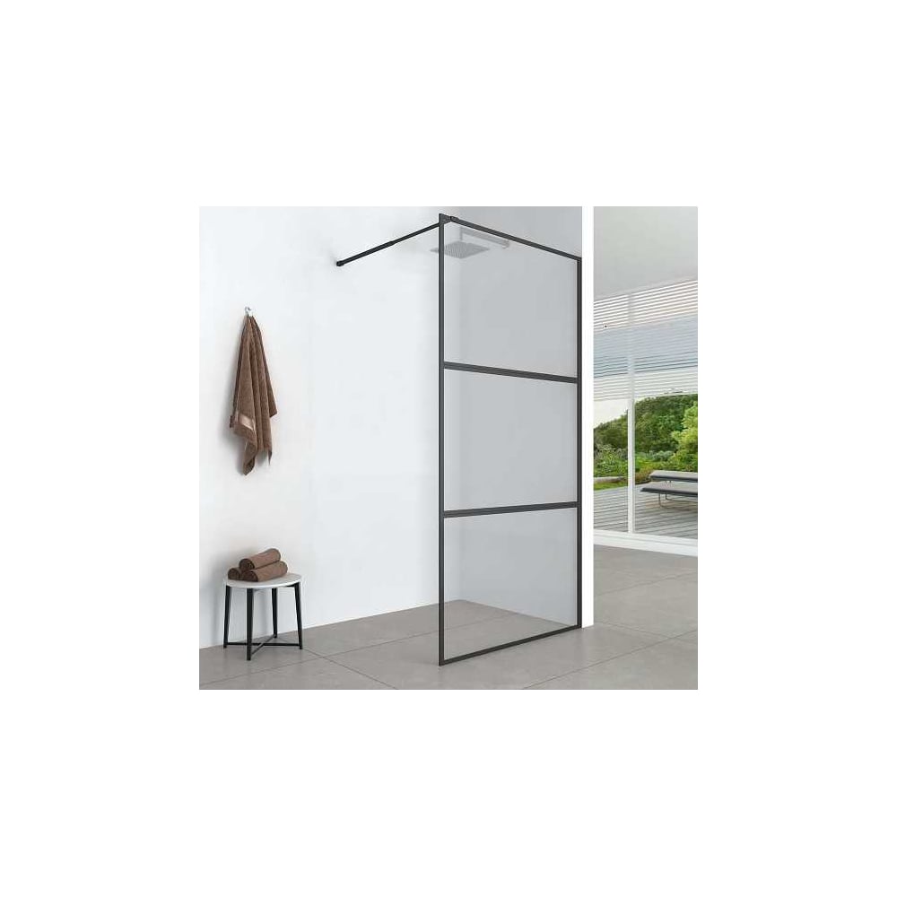 Изображение товара Душевая перегородка Aquanet SW-1000BT 100х200 см черный профиль