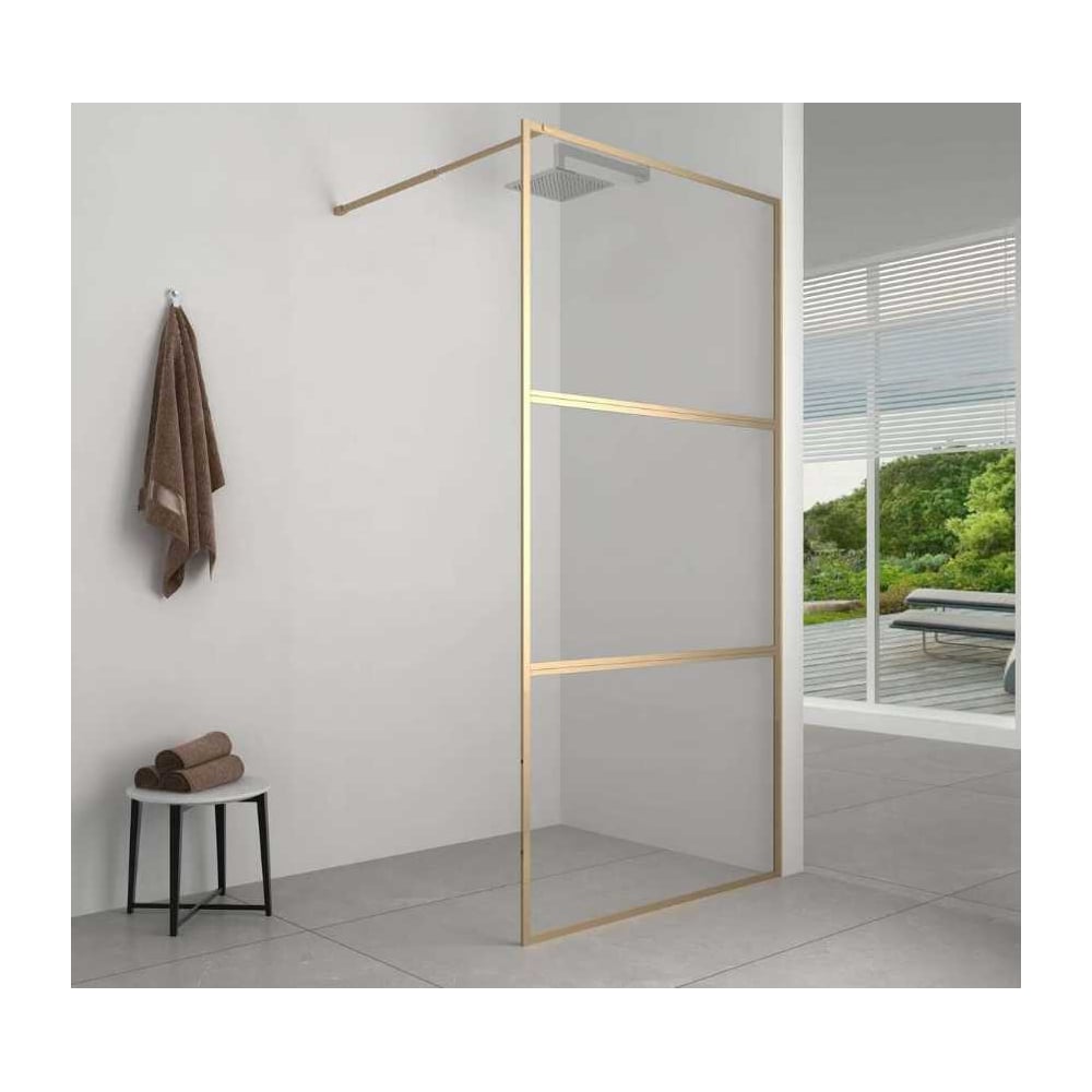 Изображение товара Душевая перегородка Aquanet SW-1000GST 100х200 см с золотым профилем