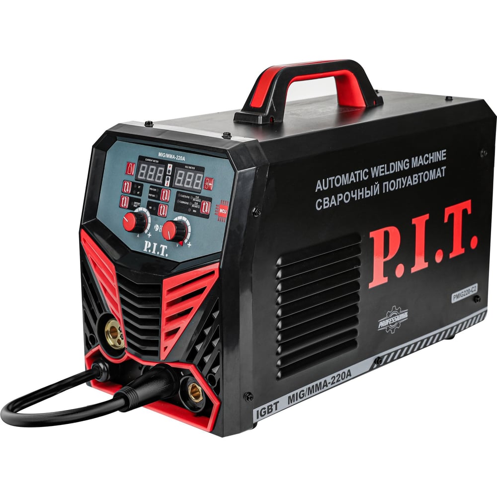 Изображение товара Сварочный полуавтомат P.I.T. PMIG220-С2 7.5кВт 220А инвертор MIG/MAG MMA Изображение товара Сварочный полуавтомат P.I.T. PMIG220-С2 7.5кВт 220А инвертор MIG/MAG MMA