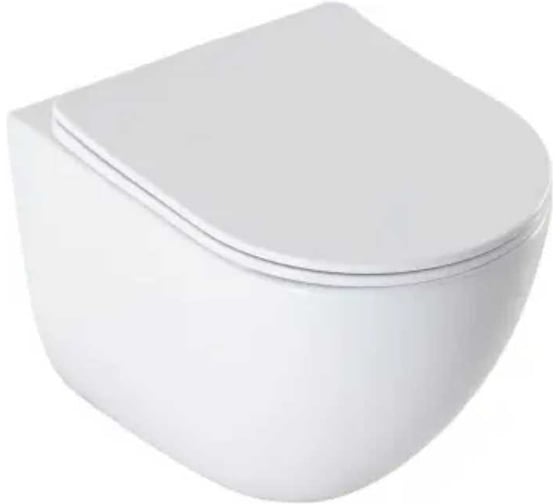 Изображение товара Унитаз подвесной Aquanet EcoVortex Tornado с сиденьем (Soft Close-SLIMSEAT) 505х360мм (348039) 00348039