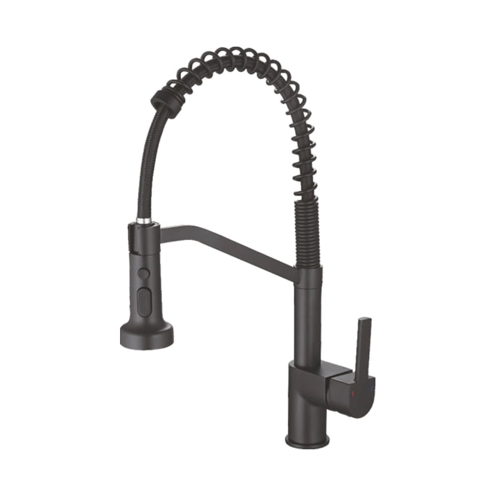 Изображение товара Смеситель для кухни Valfex Saiph Black гибкий выдвижной излив