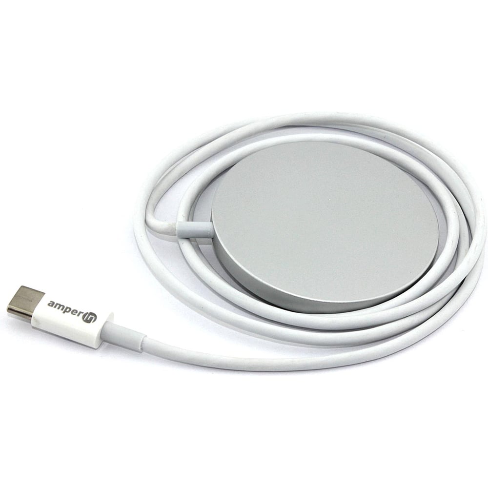 Изображение товара Беспроводное зарядное устройство Amperin 5V/3A, 9V/2A (Type-C 1m) 15W (YDS-TC015) белый 085076