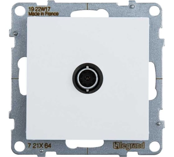 Изображение товара Розетка ТВ Legrand SUNO c топологией звезда 0-2400 МГц, белый 721164