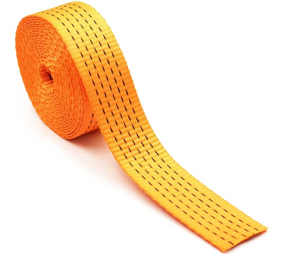 Изображение товара Лента полиэстеровая ЖЕЛДОРУСЛУГИ для стяжных систем 50 мм 5т 10м оранжевая 055010-О