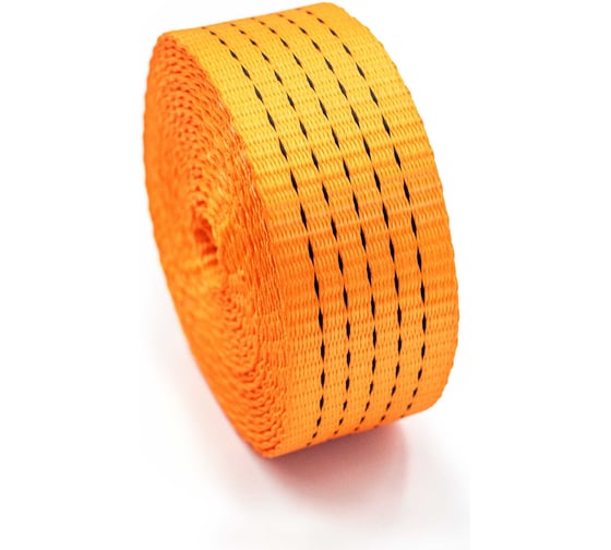 Изображение товара Лента полиэстеровая ЖЕЛДОРУСЛУГИ для стяжных систем 50 мм 5т 15м оранжевая 055015-О