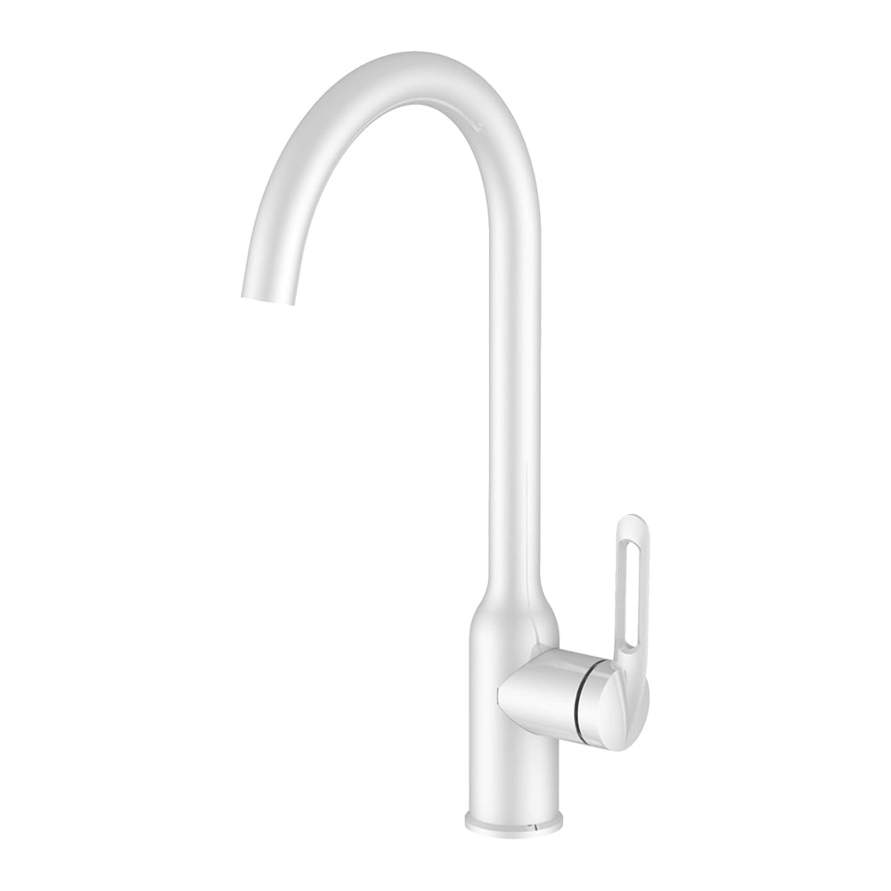 Изображение товара Смеситель для кухни Valfex Tantalus Steel White однорычажный с поворотным изливом