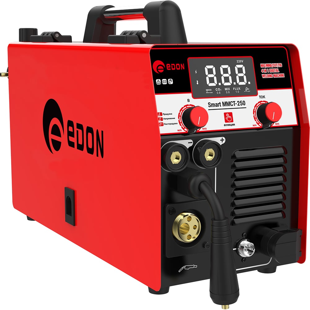 Изображение товара Универсальный сварочный полуавтомат инвертор EDON Smart MMCT-250 с цифровым дисплеем