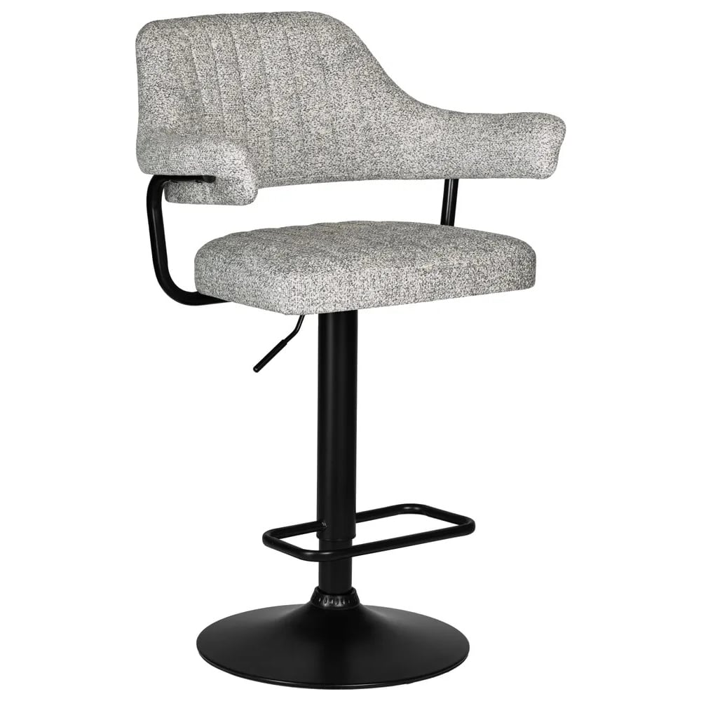 Изображение товара Барный стул DOBRIN CHARLY BLACK регулируемый с тканевым сиденьем