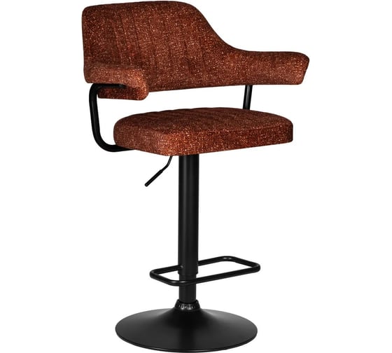 Изображение товара Стул барный DOBRIN CHARLY BLACK цвет сиденья терракотовый твид (LEO56), цвет основания черный LM-5019_B-M_CT-LEO56