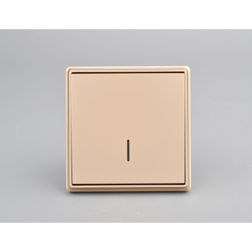 Изображение товара Выключатель 1 клавишный с индикацией ALTECH ENCORE 1SIY скрытого монтажа шампань