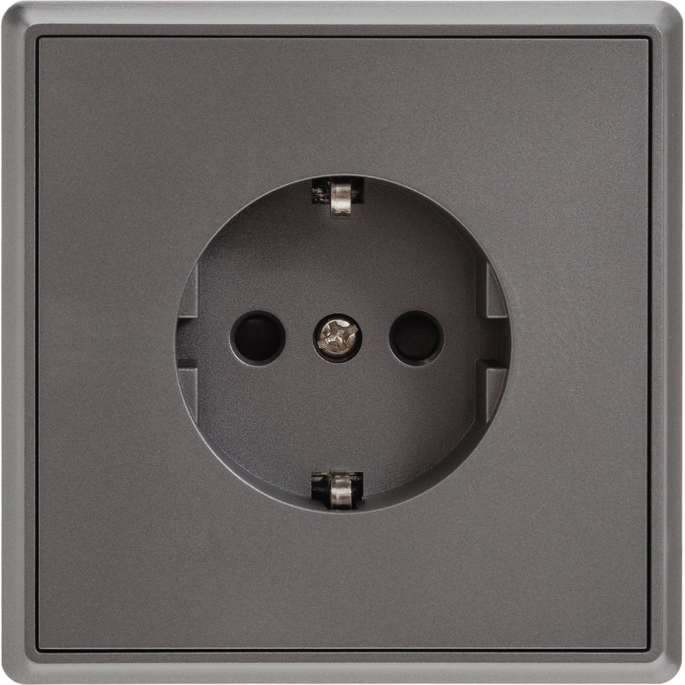 Изображение товара Одноместная силовая розетка ALTECH ENCORE 1SG скрытого монтажа графит